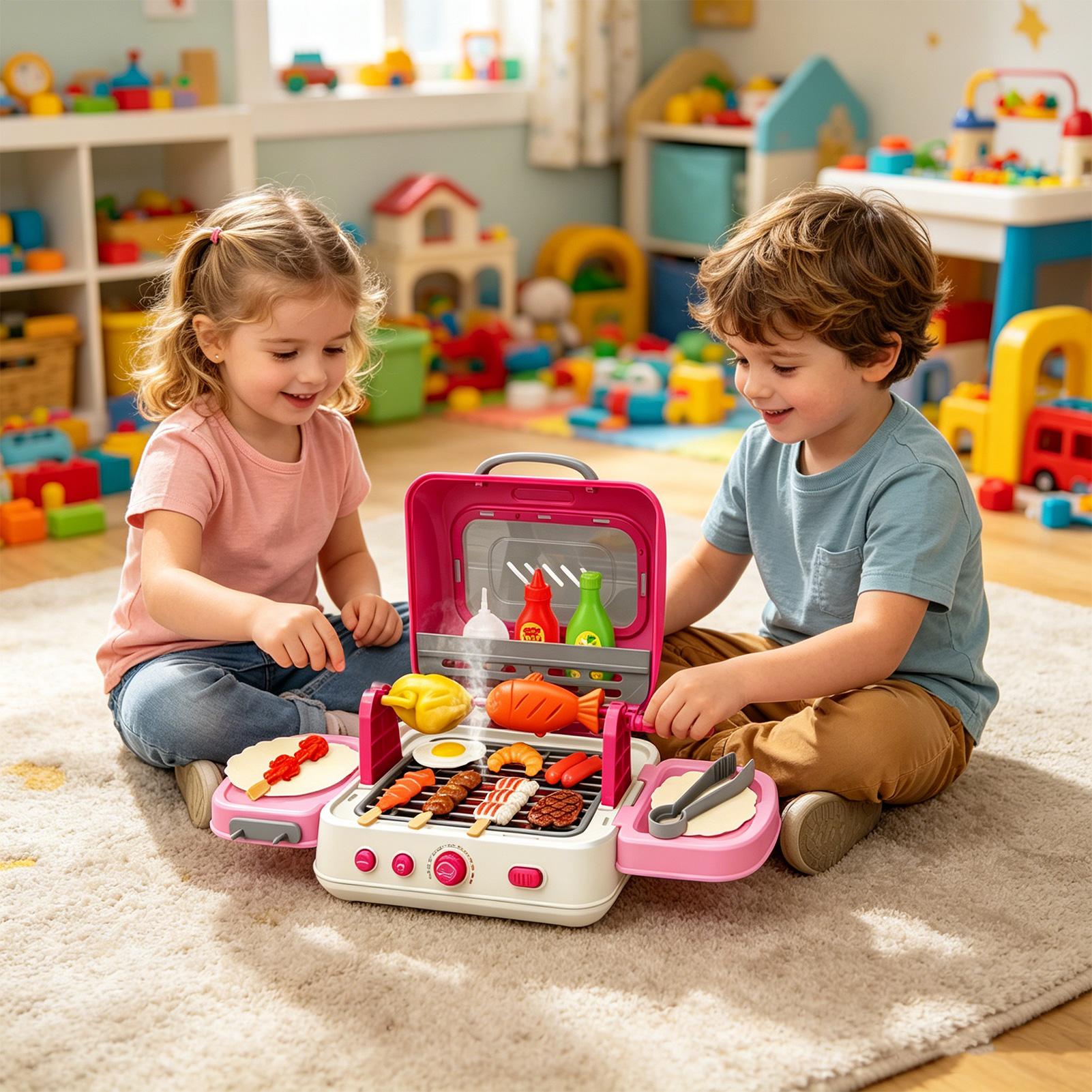 Kids Outdoor Grill Set - Kids Outdoor Grill Playset Interactive Cooking