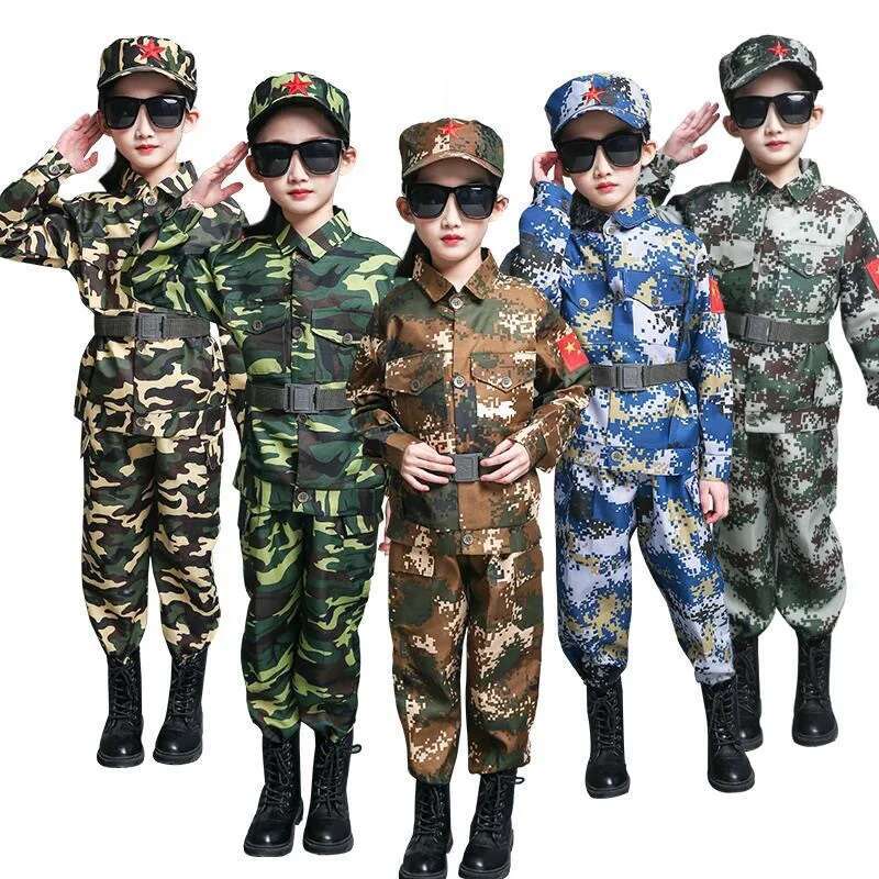 Kids Outdoor Ninja - Boys girls Military Training Uniforms Children