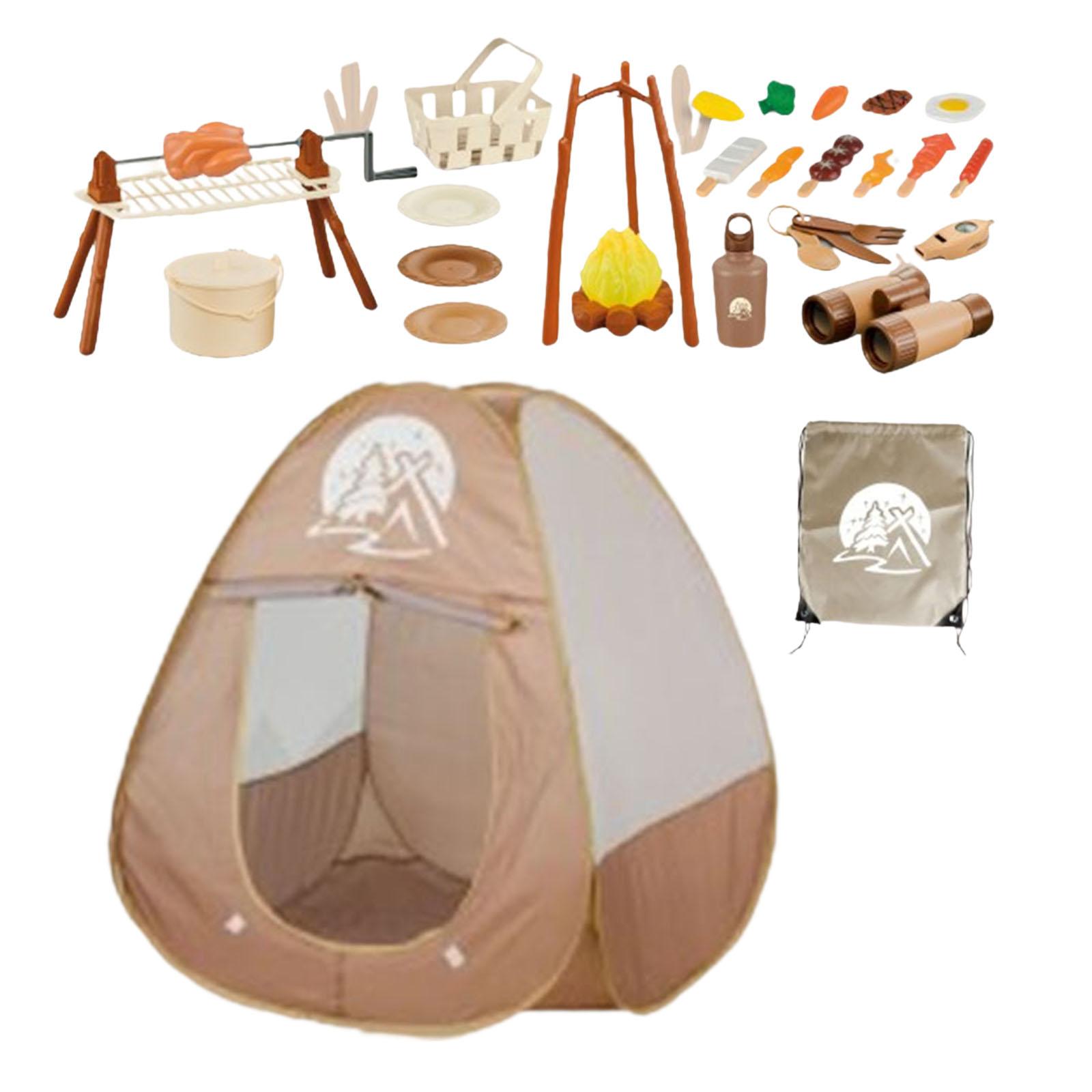 Kids Outdoor Grill Set - 34Pcs Kids Camping Set Picnic Accessories