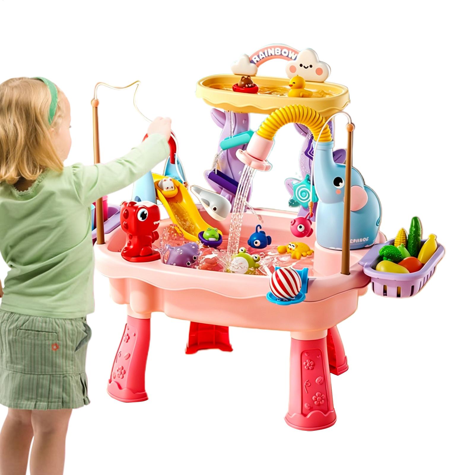 Kids Outdoor Sensory Table - 1pc Upgraded Toddler Water Table Kitchen