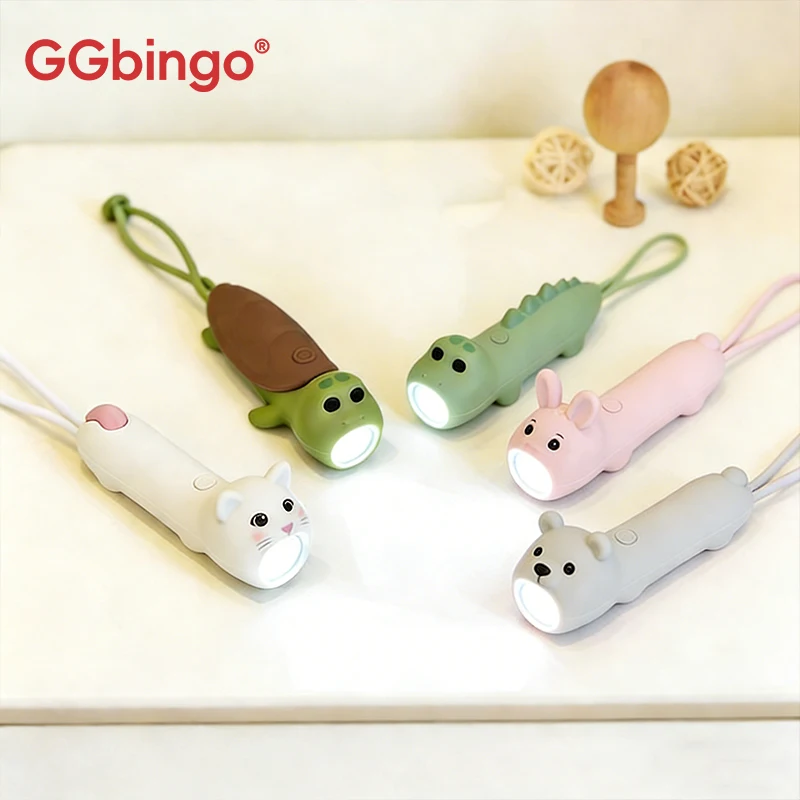 Kids Outdoor Movie Night - USB Rechargeable Kids LED Flashlight Cute