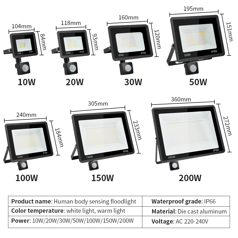200W LED PIR Motion sensor flo - огляд і ціна Balance Beam Outdoor