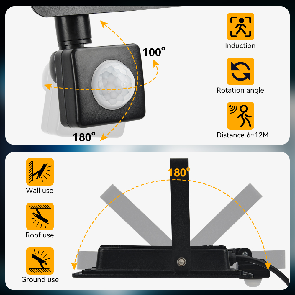 200W LED PIR Motion sensor flo - огляд і ціна Balance Beam Outdoor