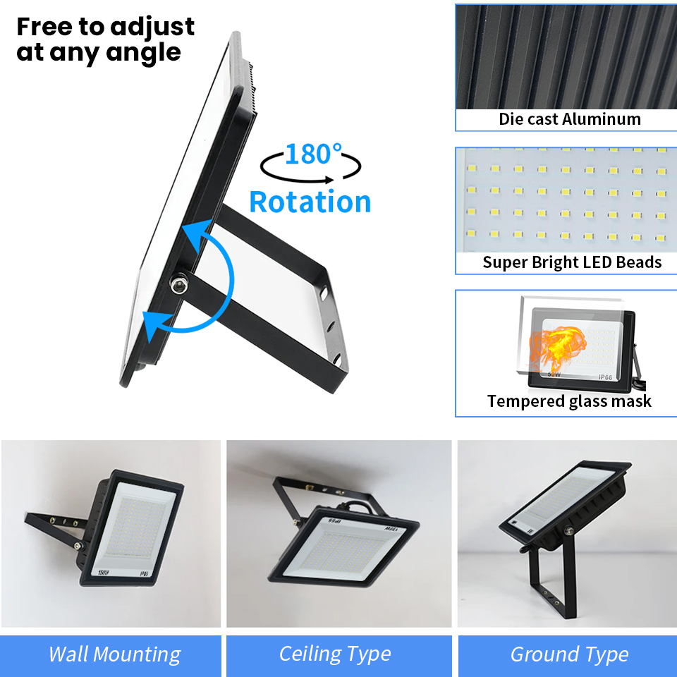 LED Floodlight AC220V 110V 10- - огляд і ціна Balance Beam Outdoor