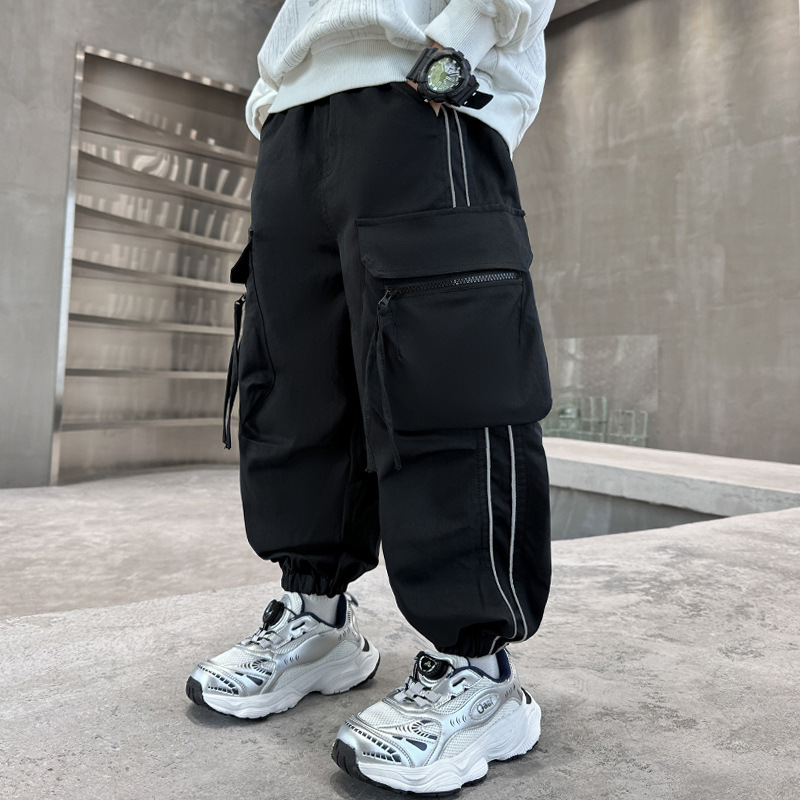Boys Cargo Pants Large Pocket  - огляд і ціна Kids Outdoor Overalls
