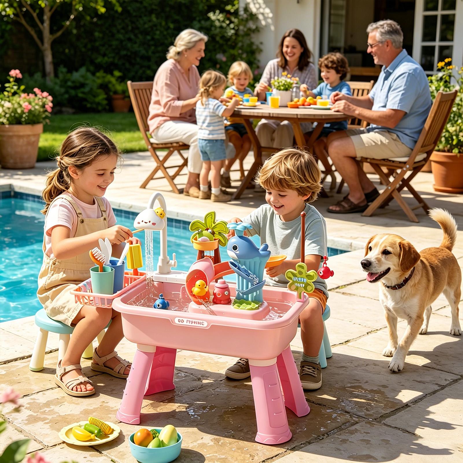 Kids Water Table with Pump, Se - огляд і ціна Kids Outdoor Sensory Table