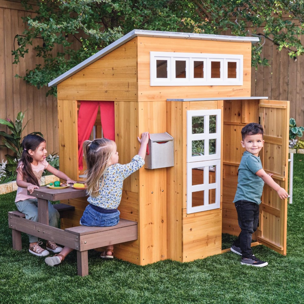 Modern Outdoor Wooden Playhous - огляд і ціна Kids Outdoor Grill Set