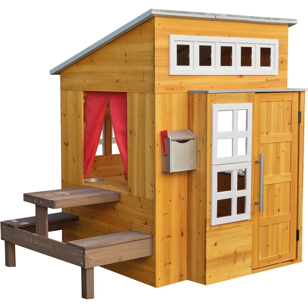 Modern Outdoor Wooden Playhous - огляд і ціна Kids Outdoor Grill Set