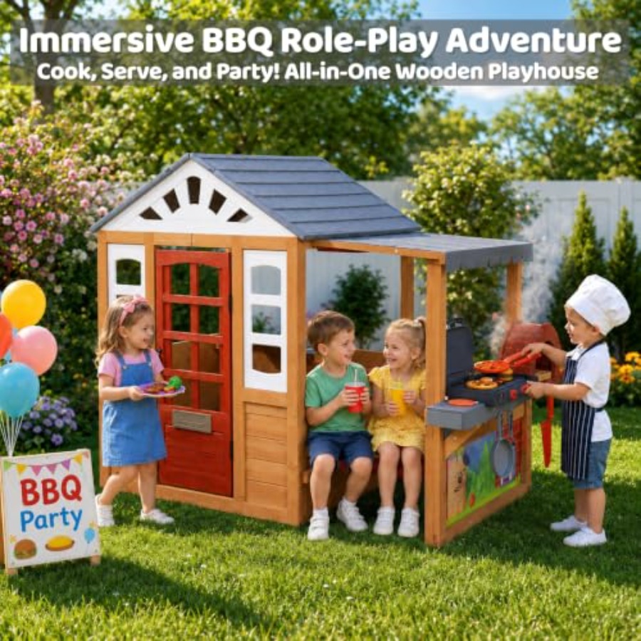 Outdoor Playhouse For Kids Age - огляд і ціна Kids Outdoor Grill Set