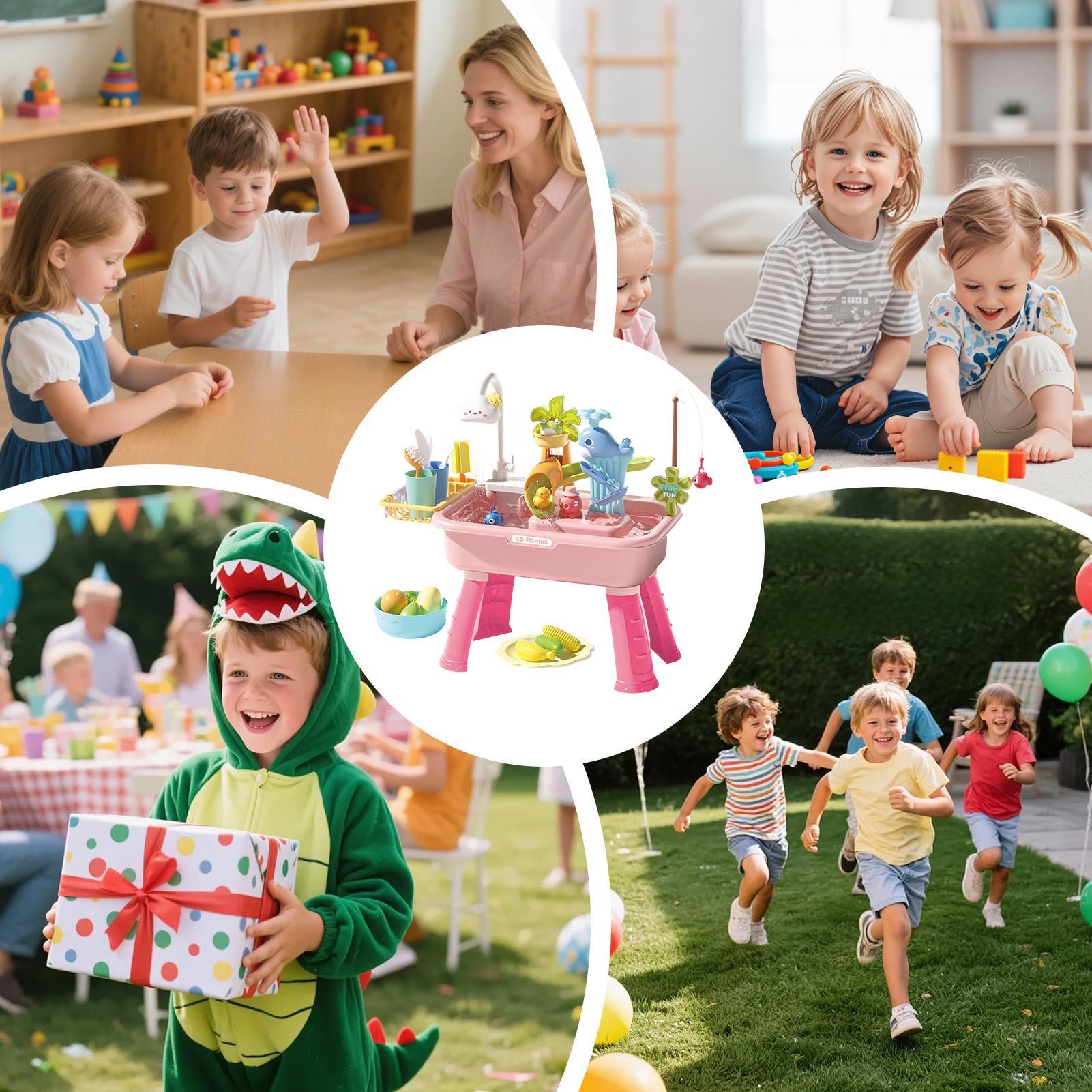 43Pcs Electric Kids Water Tabl - огляд і ціна Kids Outdoor Sensory Table