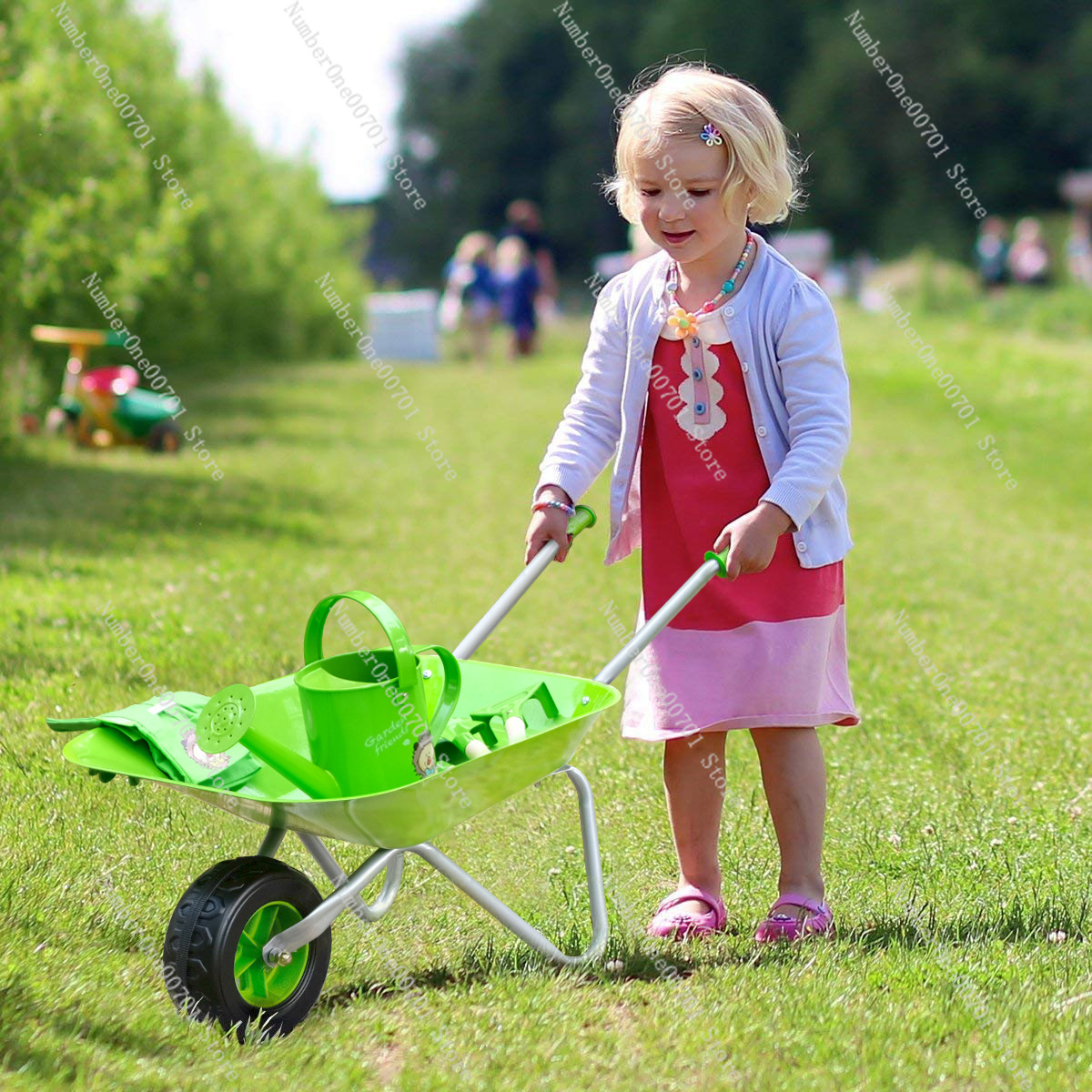 Kids Outdoor Wheelbarrow, Gree - огляд і ціна Play Kids Outdoor