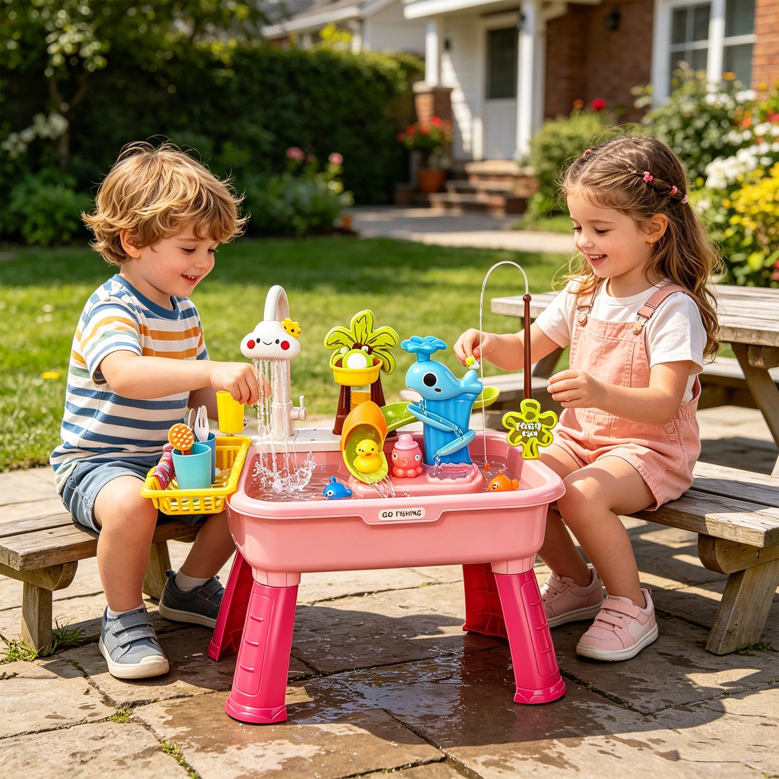 Upgraded Toddler Water Table K - огляд і ціна Kids Outdoor Sensory Table