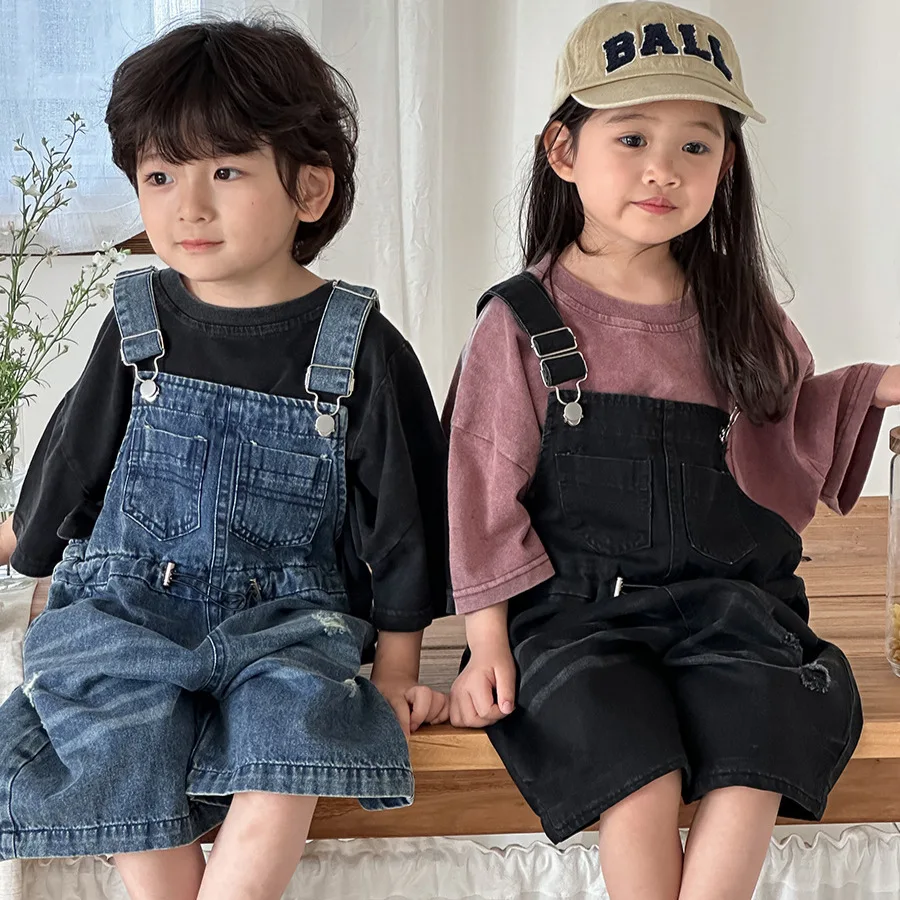 2026 Summer Unisex Kids Denim  - огляд і ціна Kids Outdoor Overalls