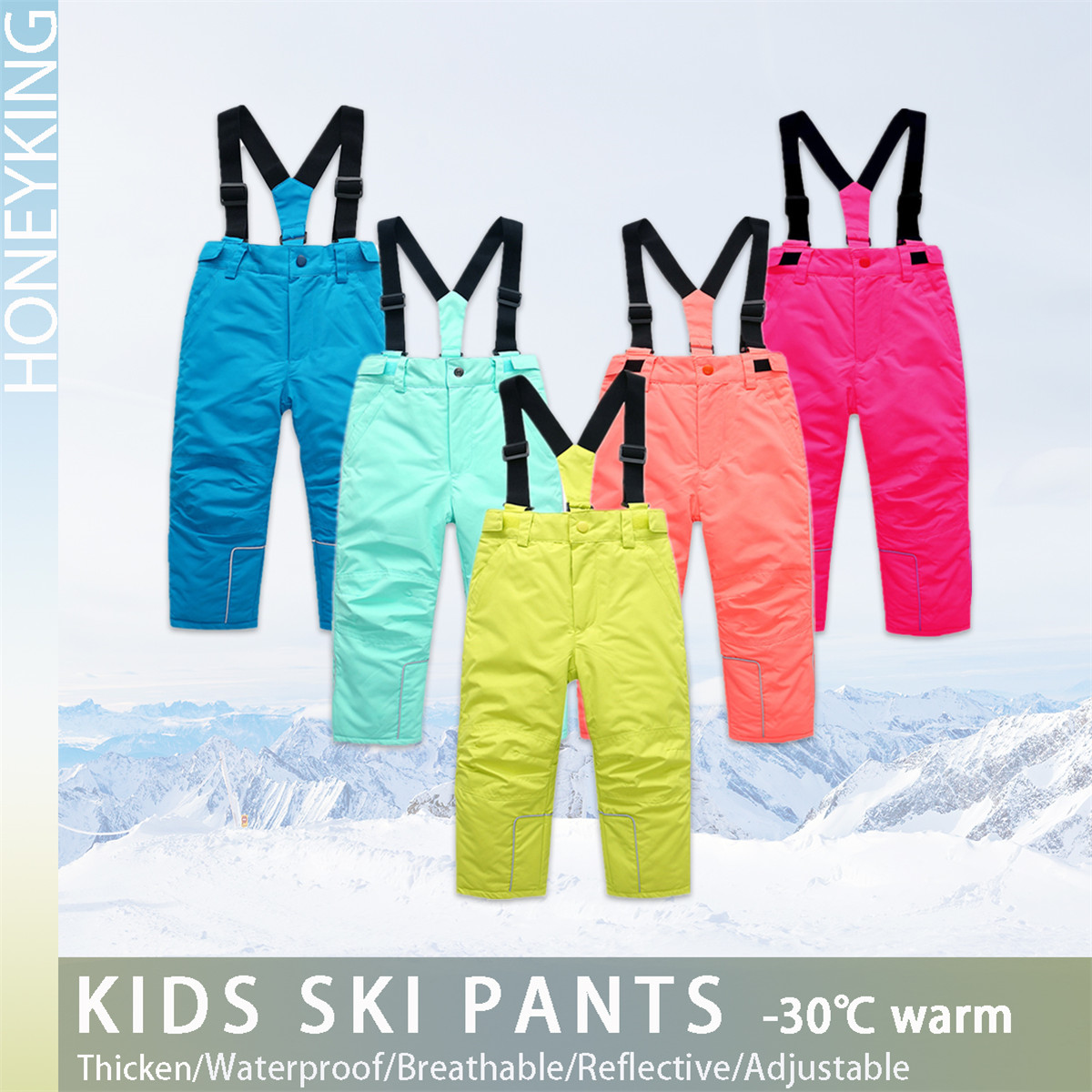 HONEYKING Kids Ski Pants Winte - огляд і ціна Kids Outdoor Overalls